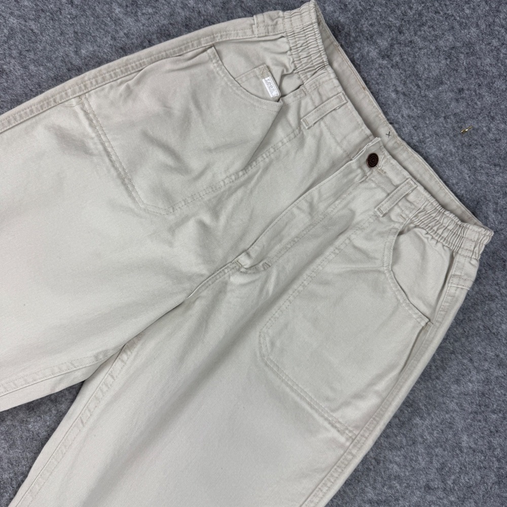 Lee Vintage Y2K High Rise Khaki Cotton Tapered Mom Pants Size 12M Made in USA